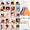 140 Pcs 20 Set Pre Drawn Canvas Kit for Painting Craft Sip and Paint Kit for Adults Pre Printed Canvas Painting Favor for Virtual DIY Birthday Gifts Adult's Date Party (Mother's Day)